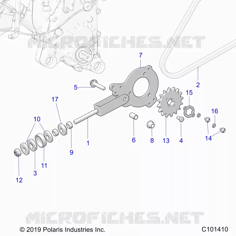 DRIVE TRAIN, CHAIN TENSIONER AND SPROCKET