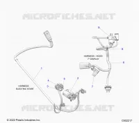 ELECTRICAL, WIRE HARNESS, HOOD, ELECTRIC START