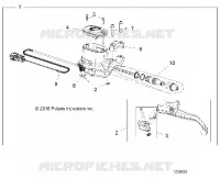 FRONT BRAKE BRAKE LEVER AND MASTER CYLINDER