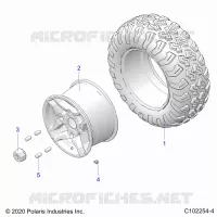 WHEELS, REAR TIRE