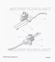 FRONT BRAKE BRAKE LEVER AND MASTER CYLINDER