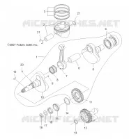 ENGINE, CRANKSHAFT AND PISTON