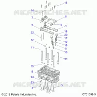 ENGINE, CYLINDER HEAD AND VALVES