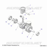 ENGINE, PISTON AND CRANKSHAFT