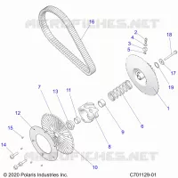DRIVE TRAIN, SECONDARY CLUTCH/BELT
