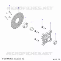 WHEELS, FRONT HUB AND BRAKE DISK