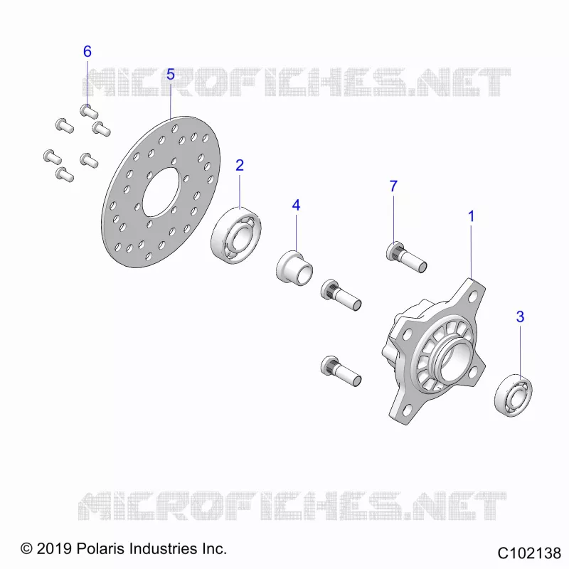 WHEELS, FRONT HUB AND BRAKE DISK