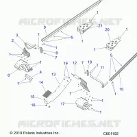 CHASSIS, CLUTCH GUARD AND FOOTRESTS