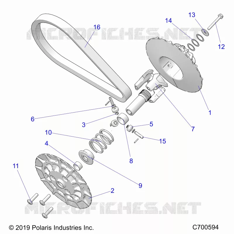 DRIVE TRAIN, SECONDARY CLUTCH