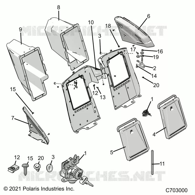 REAR BODYWORK STORAGE COMPARTMENTS