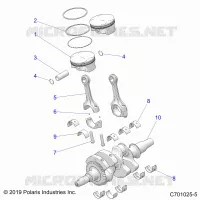ENGINE, CRANKSHAFT AND PISTON
