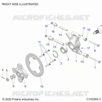 REAR SUSPENSION HUBS, CARRIER AND BRAKE DISC