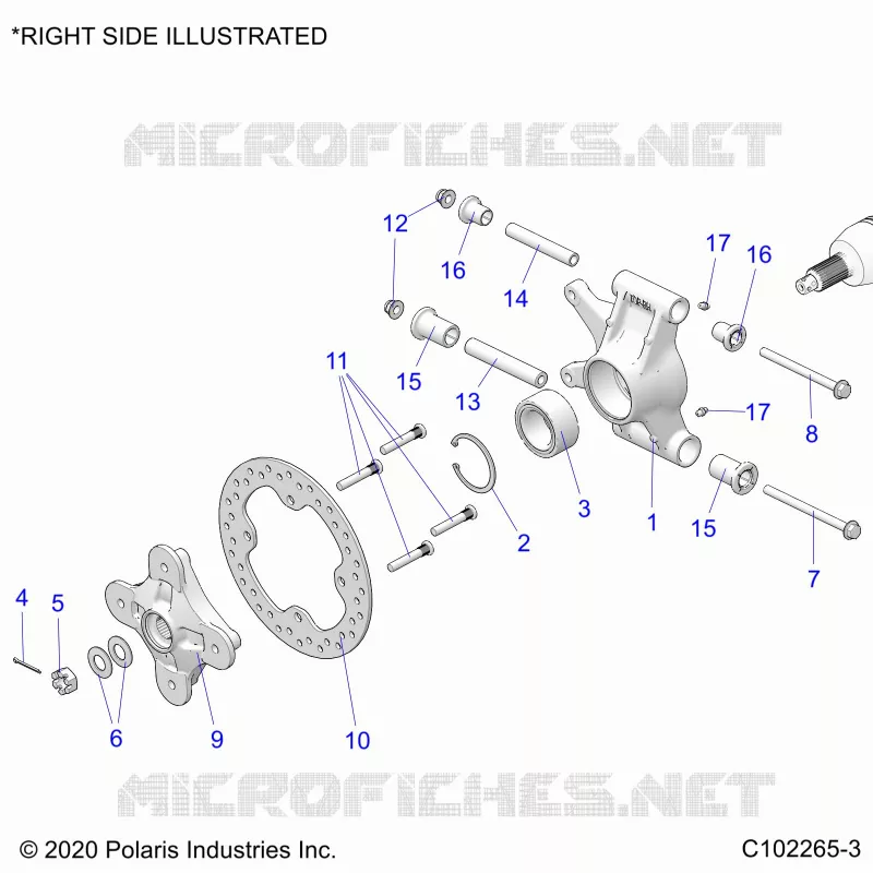 REAR SUSPENSION HUBS, CARRIER AND BRAKE DISC