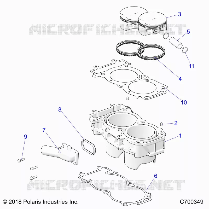CYLINDER AND PISTON