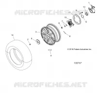 WHEELS, FRONT AND HUB
