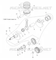 ENGINE, CRANKSHAFT AND PISTON