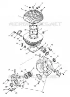 CRANKCASE AND CYLINDER (300) XPRESS 300 W969530 (4935923592D004)