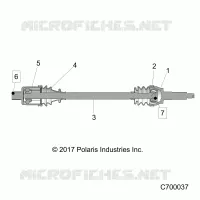 DRIVE TRAIN, REAR HALF SHAFT