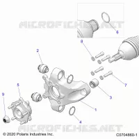 SUSPENSION, REAR CARRIER AND HUB