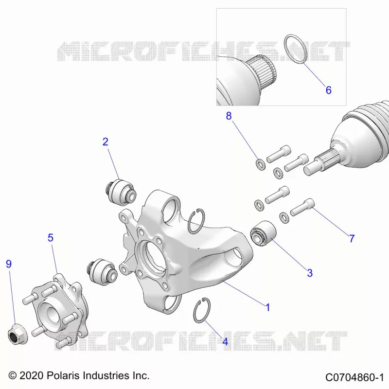 SUSPENSION, REAR CARRIER AND HUB