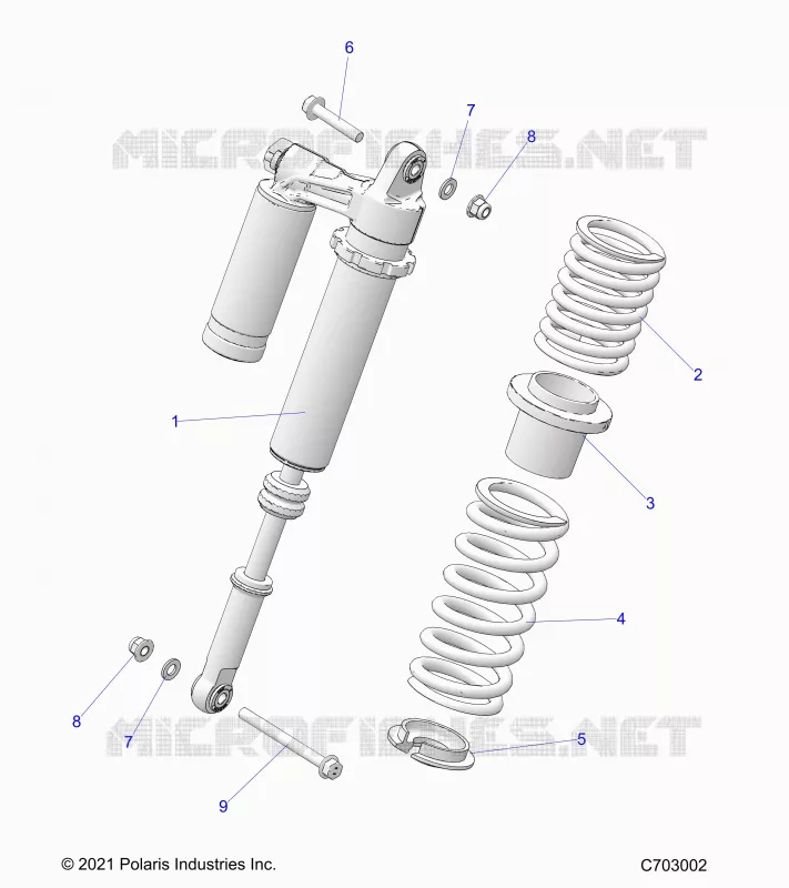 SUSPENSION, REAR SHOCK MOUNTING
