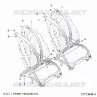 SEAT MOUNTING, REAR, 6 POINT