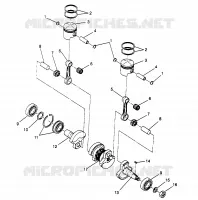PISTON   CRANKSHAFT LITE 0963433, EURO LITE E963433 AND LITE DELUXE 09634 (4931663166C006)