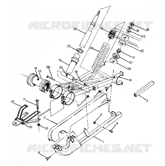 REAR SWING ARM   SHOCK (4916361636027A)