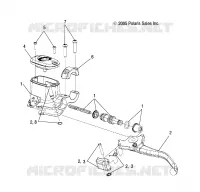 FRONT BRAKE BRAKE LEVER AND MASTER CYLINDER