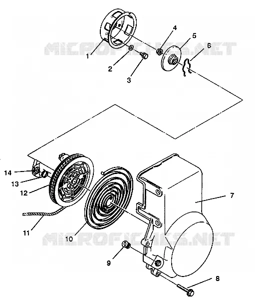 RECOIL STARTER ASSEMBLY XLT E940767,   XLT SP E940667    XLT SKS E940567 (49274227420040)