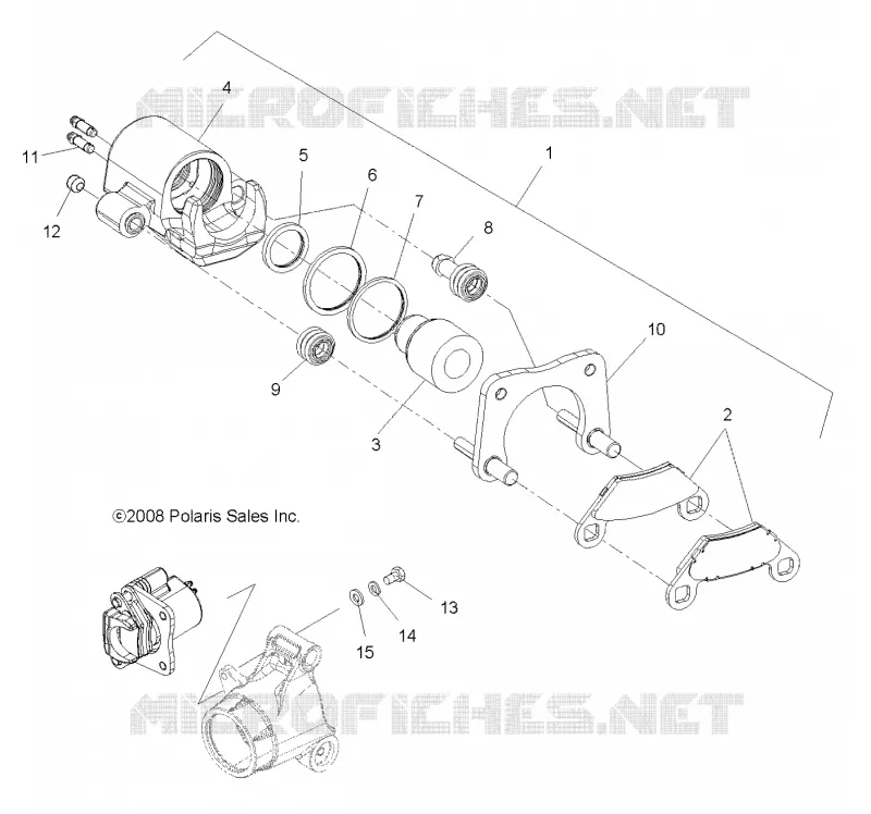 REAR BRAKE CALIPER (BUILT 12/16/08 AND AFTER)