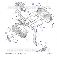 DRIVE TRAIN, CLUTCH COVER AND DUCTING