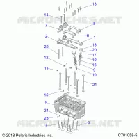 ENGINE, CYLINDER HEAD AND VALVES