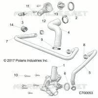 ENGINE, WATERPUMP AND BYPASS