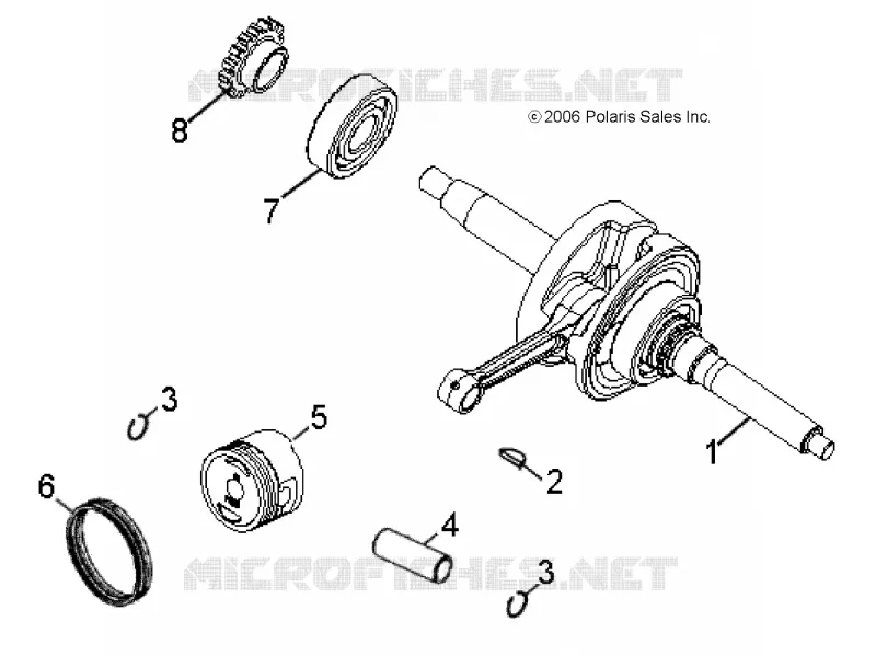 ENGINE, CRANKSHAFT AND PISTON