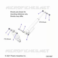 SUSPENSION, SHOCK MOUNTING, REAR SUSP.
