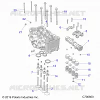 ENGINE, CYLINDER HEAD AND VALVES