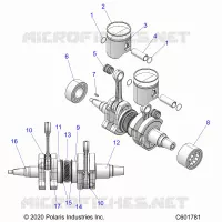 ENGINE, PISTON AND CRANKSHAFT