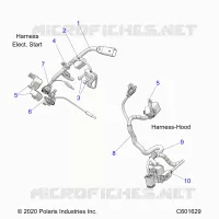 ELECTRICAL, WIRE HARNESS, HOOD, ELEC. START