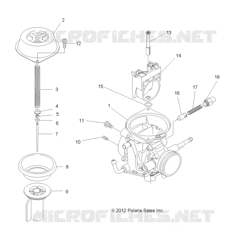 ENGINE, CARBURETOR, UPPER