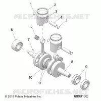 ENGINE, PISTON AND CRANKSHAFT