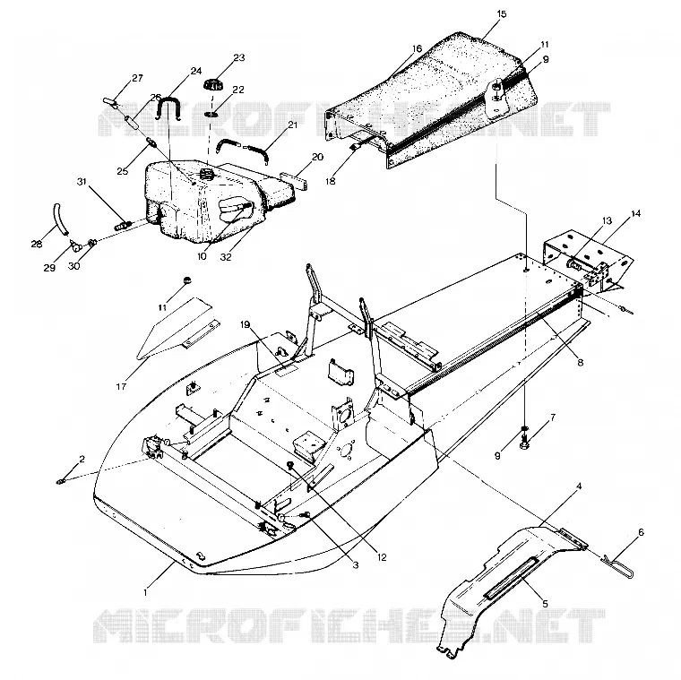 CHASSIS AND SEAT STARTRAK UPDATED 2/90 (4916811681003A)