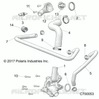 ENGINE, WATERPUMP AND BYPASS
