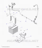 ELECTRICAL, BATTERY WITH CABLES, 12V