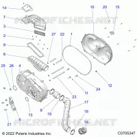 DRIVE TRAIN, CLUTCH COVER AND DUCTING