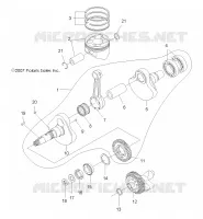 ENGINE, CRANKSHAFT AND PISTON