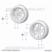 WHEELS, FRONT AND REAR (SL MODELS)