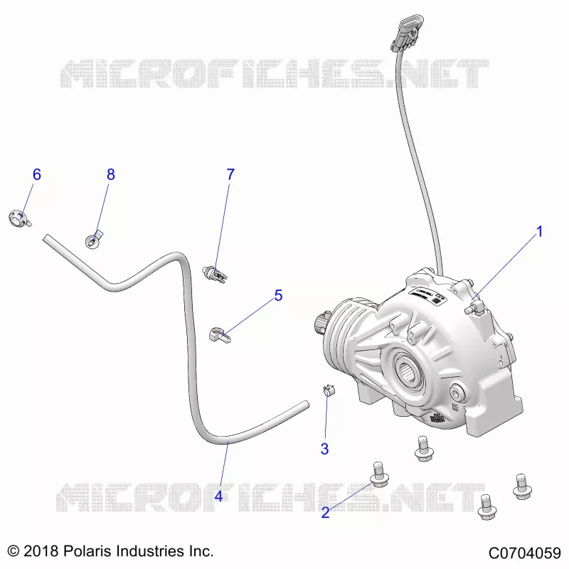 DRIVE TRAIN, FRONT GEARCASE MOUNTING
