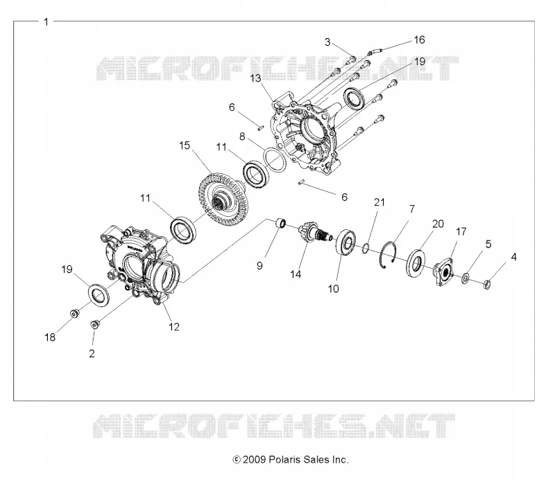 DRIVE TRAIN, REAR GEARCASE INTERNALS