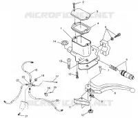 CONTROLS-MASTER CYLINDER/BRAKE LINE SCRAMBLER 400 W98BC38C (4947254725B012)